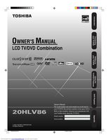 Toshiba 20HLV86 TV/DVD Combo Operating Manual